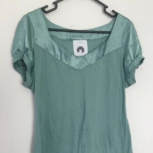 Teal blouse tee